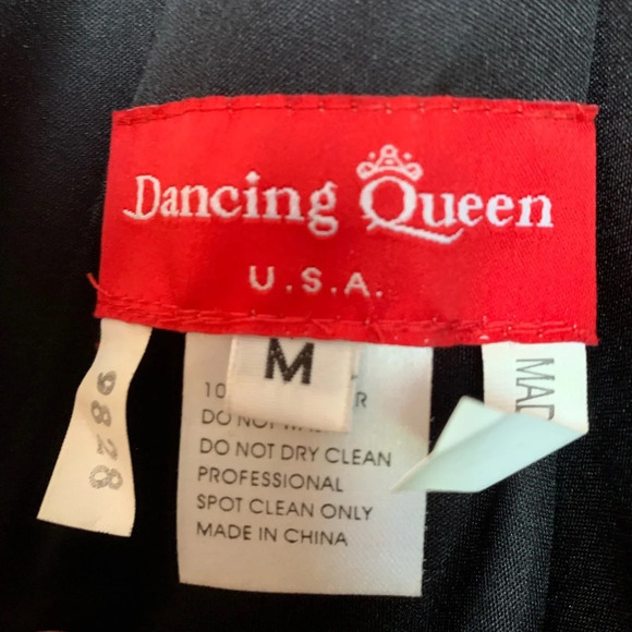 Dancing Queen dress formal black red appliqué witchy fairy goth Valentine’s - Picture 8 of 8